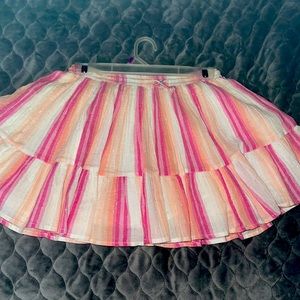 Pink and white and peach color cat and jack skirt